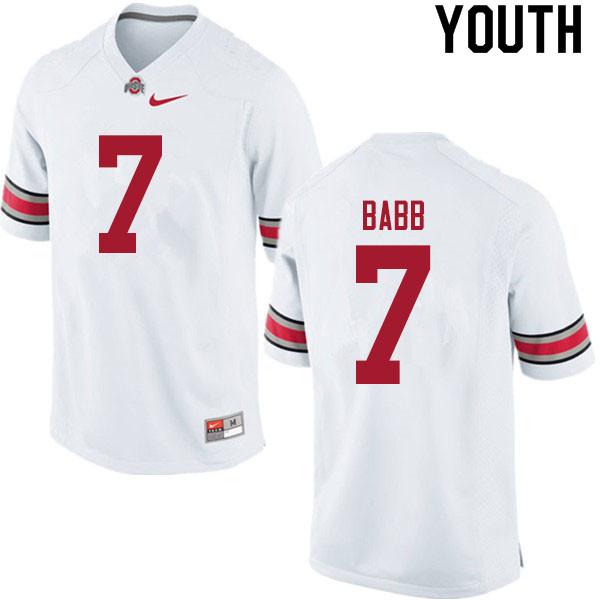Youth #7 Kamryn Babb Ohio State Buckeyes College Football Jerseys Sale-White